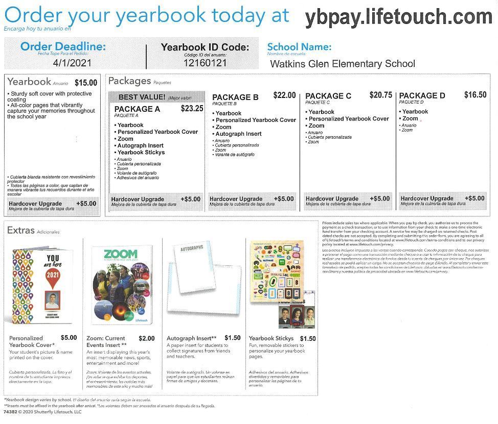 Elementary Yearbook Prices